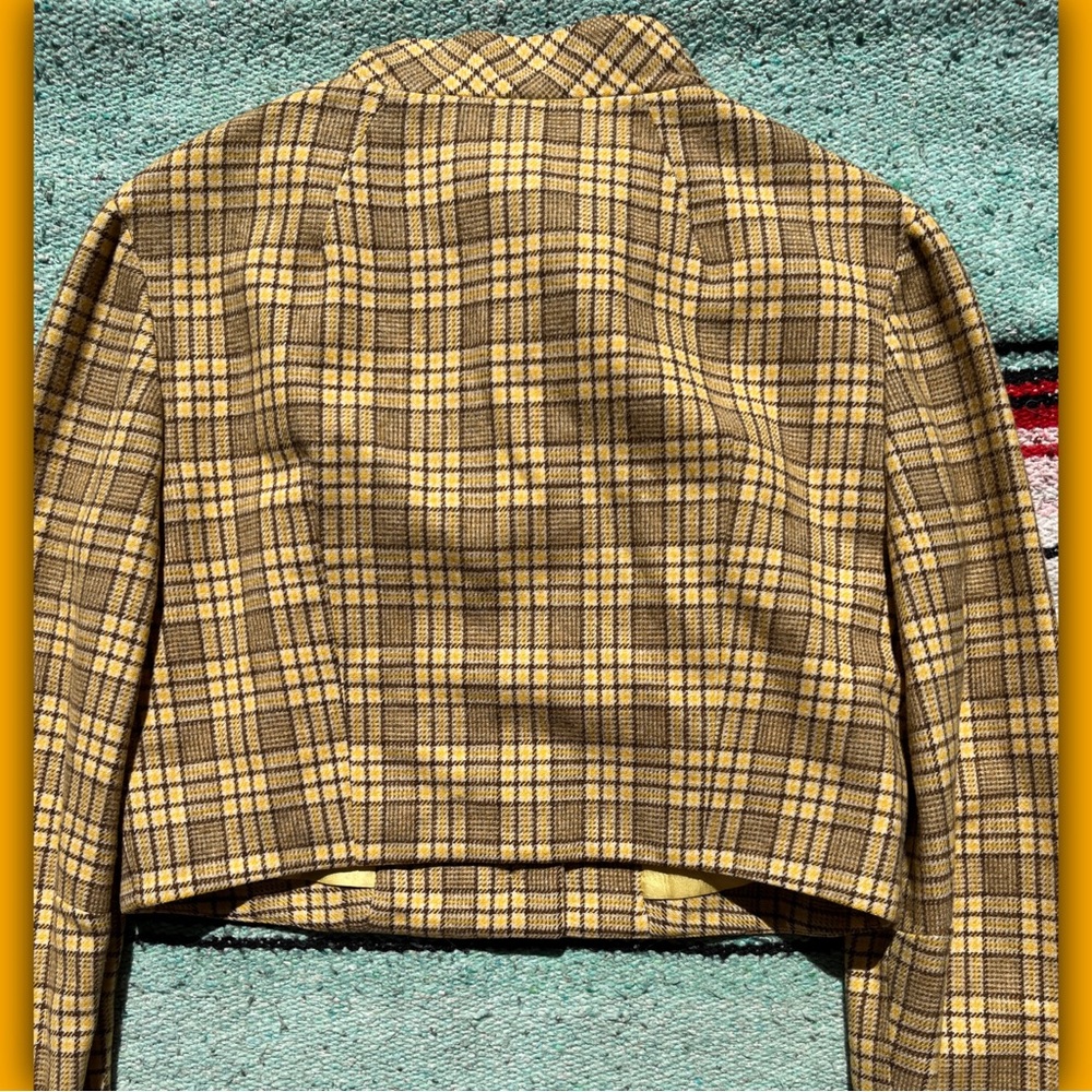 Pendleton Yellow Plaid Jacket//Cropped//Clueless … - image 5